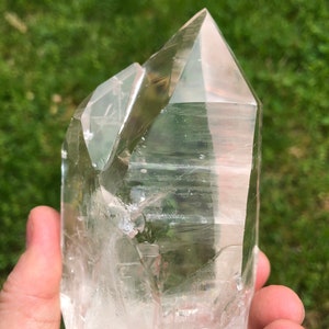 Large Lemurian Crystals - Lemurian Quartz Crystal Point - XL Lemurian Quartz Crystal with Striations - Lemurian Quartz Crystal from Brazil image 3