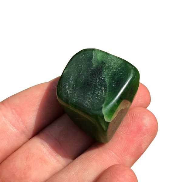 Nephrite Jade Tumbled Stone - Polished Nephrite Jade Crystal - Genuine Jade Crystal - Nephrite Jade Pocket Stone - Russian Jade Stone