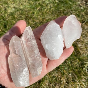 Clear Quartz Crystal Point Grade AB Quartz Raw Quartz Point Crystal Crystal Quartz Genuine Brazilian Quartz Quartz Crystal Point image 4