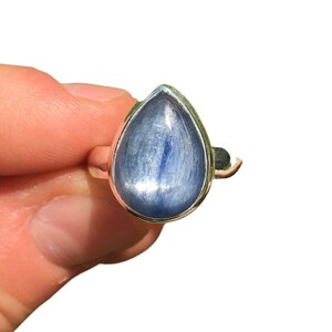 Blue Kyanite Ring Size 6.5 - Blue Kyanite Jewelry - healing crystals and stones - kyanite cabochon - Size 6.5 Ring - sterling silver 982