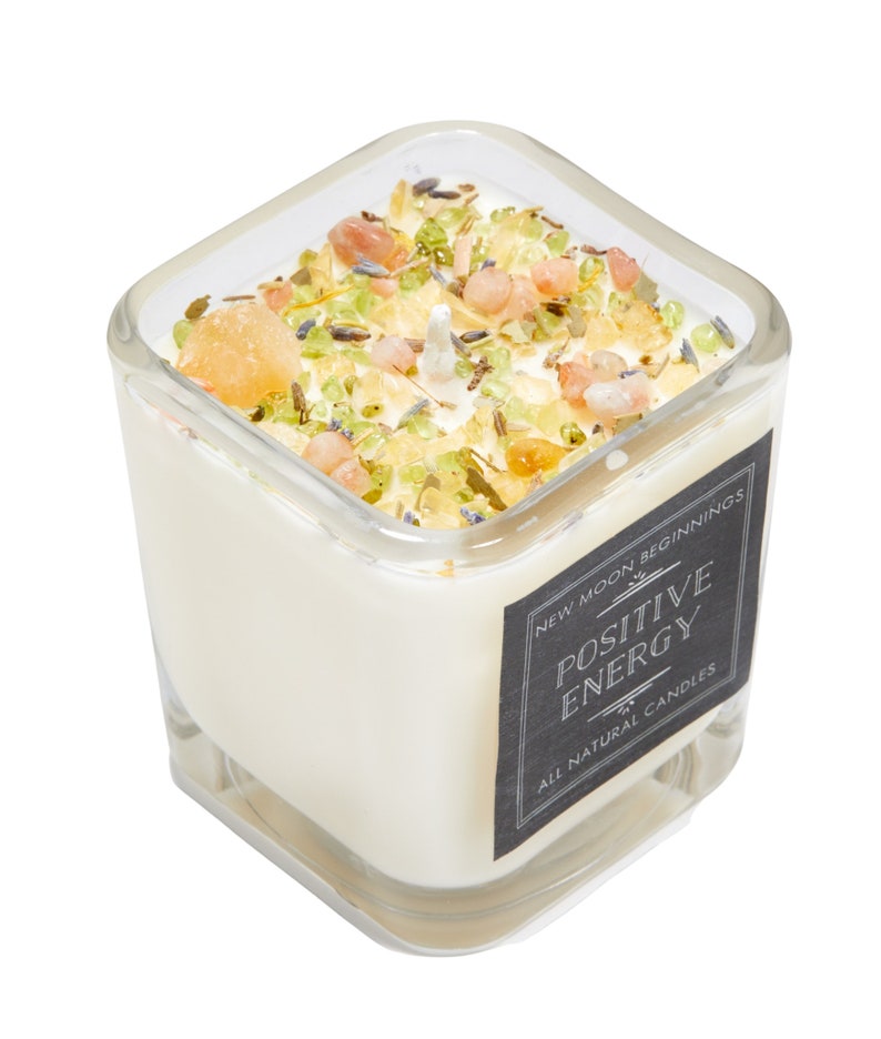 Positive Energy Candles Crystal & Herb Candles Etsy