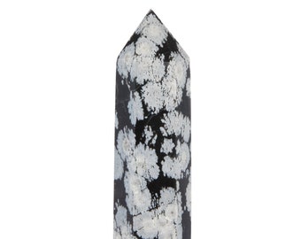 Snowflake Obsidian Point (2" - 4") - Snowflake Obsidian Crystal Point - Polished Snowflake Obsidian Stone Point - Snowflake Obsidian Tower