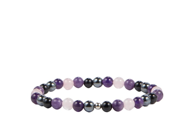 Empath Protection Bracelet - Elastic Bracelet - Empath Support Bracelet - Empath Protection Crystals - Crystal Bracelet for Protection image 1