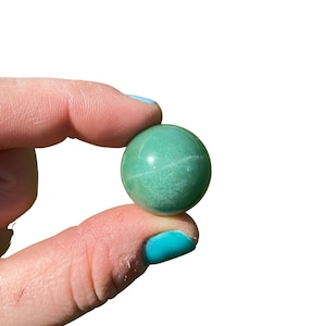 Esfera de aventurina verde (1,9 cm - 2,5 cm) - Mármol de cristal de aventurina verde - Cristales - Chakra del corazón - Bola de aventurina verde pulida