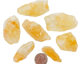 Raw Citrine Crystal - Treated Rough Citrine Crystal - Raw Citrine Stone - Heat Treated Citrine - Multiple Sizes - Nice Orange Color!