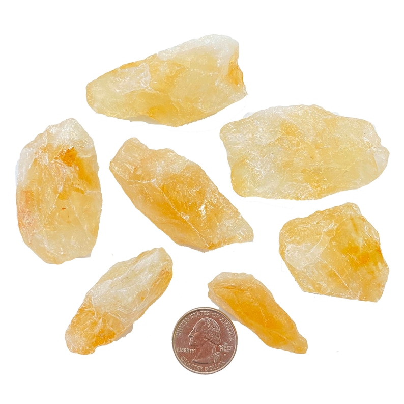 Raw Citrine Crystal Treated Rough Citrine Crystal Raw Citrine Stone Heat Treated Citrine Multiple Sizes Nice Orange Color image 1