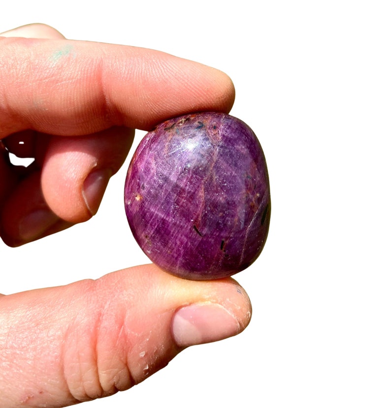 Ruby crystal large (1' - 1.5') - ruby stone - ruby tumbled stone - tumbled ruby - healing crystals and stones - heart chakra stone 