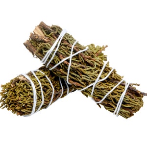Juniper Stick - Herb Bundle - Juniper Wand - Juniper Incense - Juniper Herb Bundle - Juniper Cleansing Stick - Natural 4&quot; Juniper Bundle