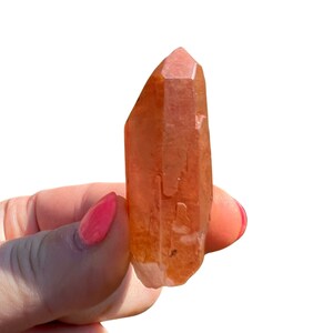 Raw Tangerine Quartz Point Crystal (0.5" - 2.5") Raw Quartz Point Crystal - Tangerine Quartz - Orange Quartz - Tangerine Quartz Stone Point image 10