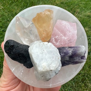 Good Vibes Crystal Set Raw Crystals and Stones Healing Crystal Crystal Starter Kit Good Vibrations Positive Energy Raw Crystal Set image 9