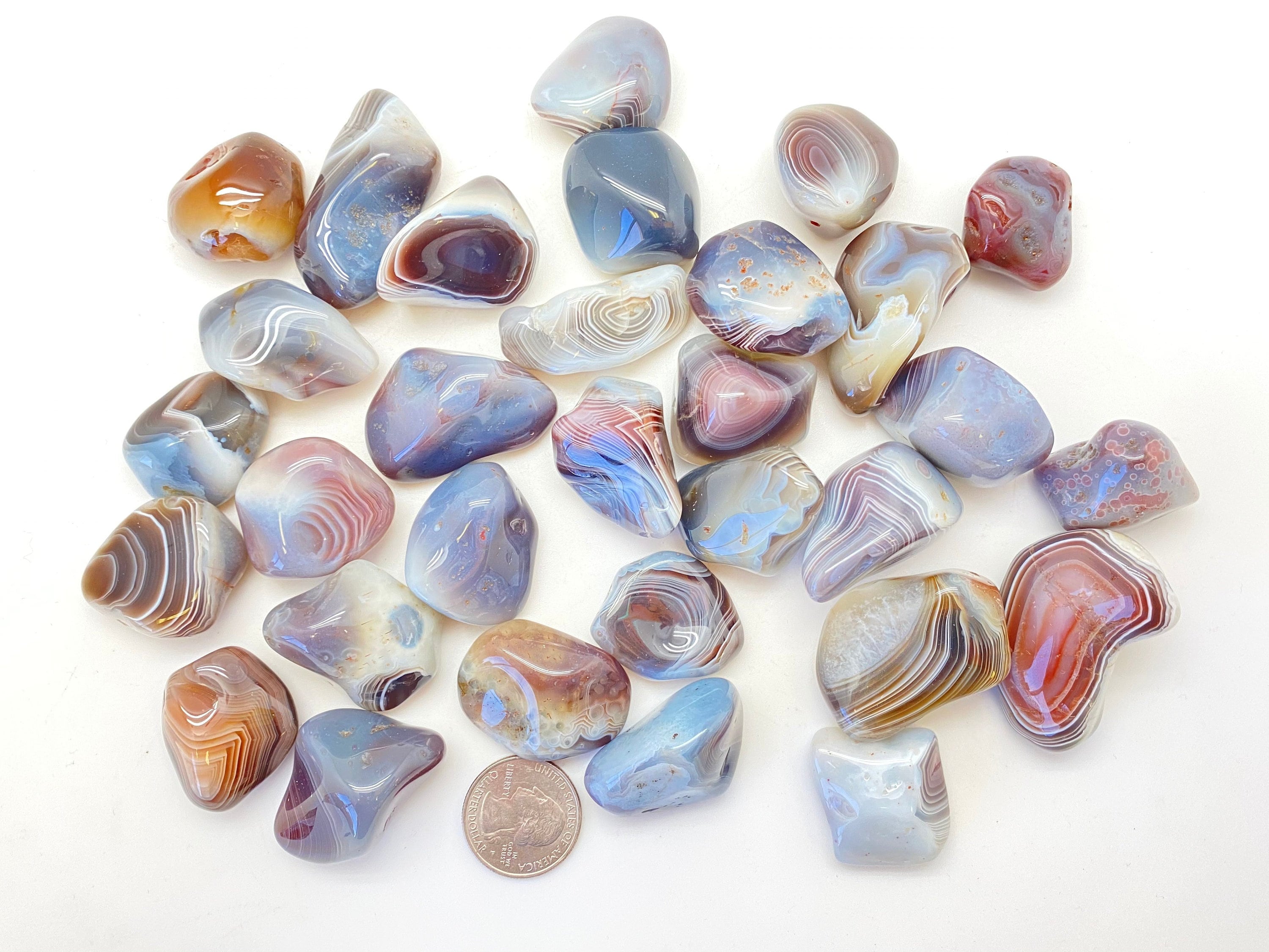 Botswana Agate Tumbled Stone - XL - Multiple Sizes Available