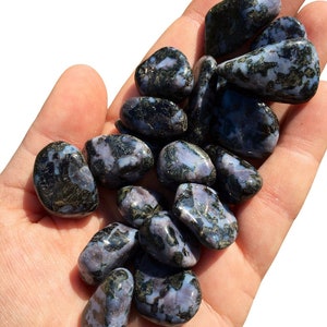 Indigo Gabbro Tumbled Stone - Multiple Sizes Available - Tumbled Mystic Merlinite Crystal - Polished Indigo Gabbro Gemstone - Indigo Gabbro