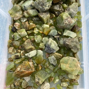 Raw Peridot 1 55 gram stones Rough Peridot Crystal Peridot Stone Healing Crystals & Stones Olivine or Chrysolite Peridot Chunk image 3