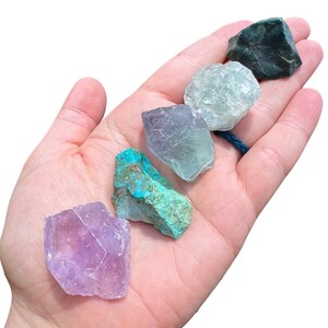 Pisces Zodiac Crystal Set - Raw Pisces Zodiac Crystals - Metaphysical Crystals - Astrology Gift - Rough Pisces Stone Kit - Pisces Birthstone image 2