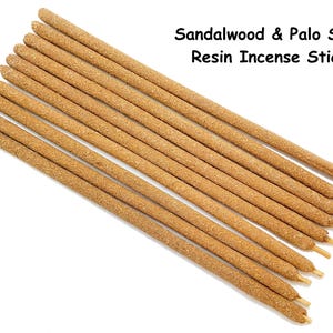 Sandalwood & Palo Santo Incense Sticks (10 Sticks per Pack) - Palo Santo Incense - Sandalwood Incense - Natural Incense - Aromatherapy