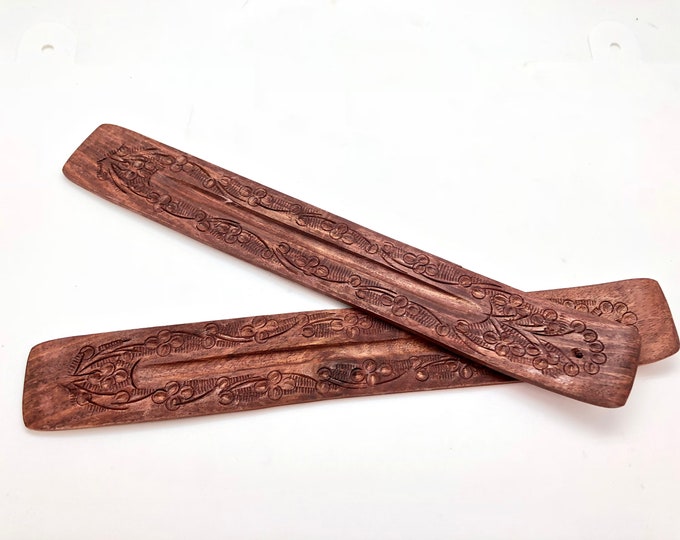 Carved Wooden Incense Burner - Carved Wood Incense Holder - Stick Incense Holder - Stick Incense Burner - Wooden Carved Incense Holder