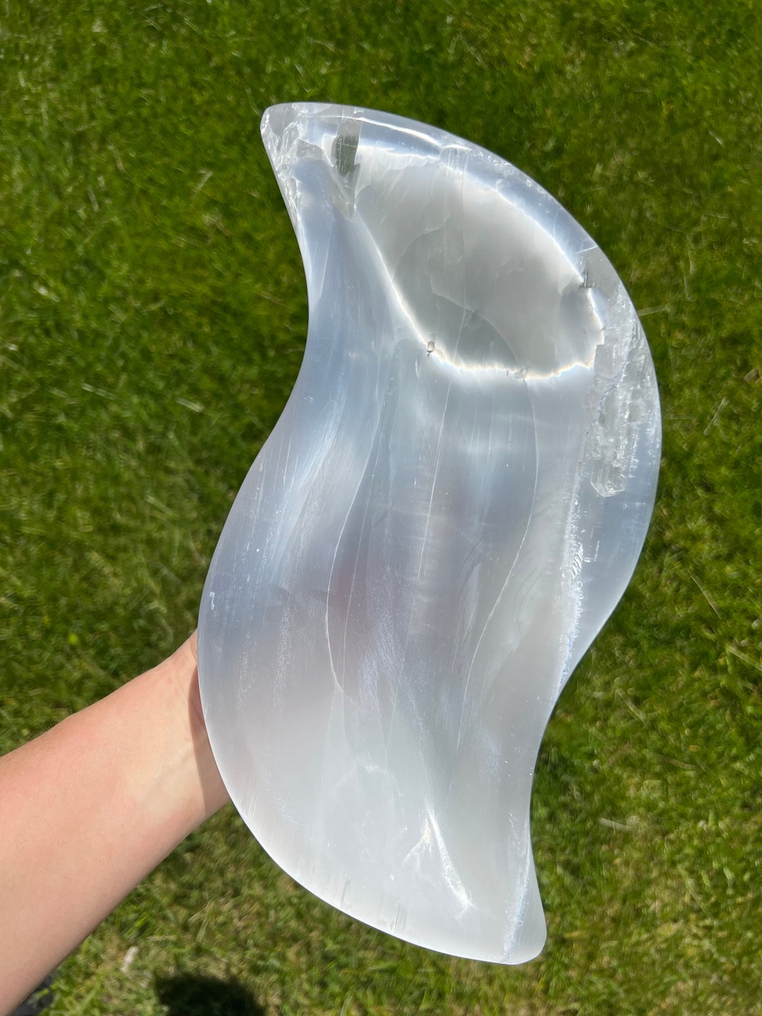 Large Selenite Bowl Satin Spar Selenite Basin Selenite Crystal Charging