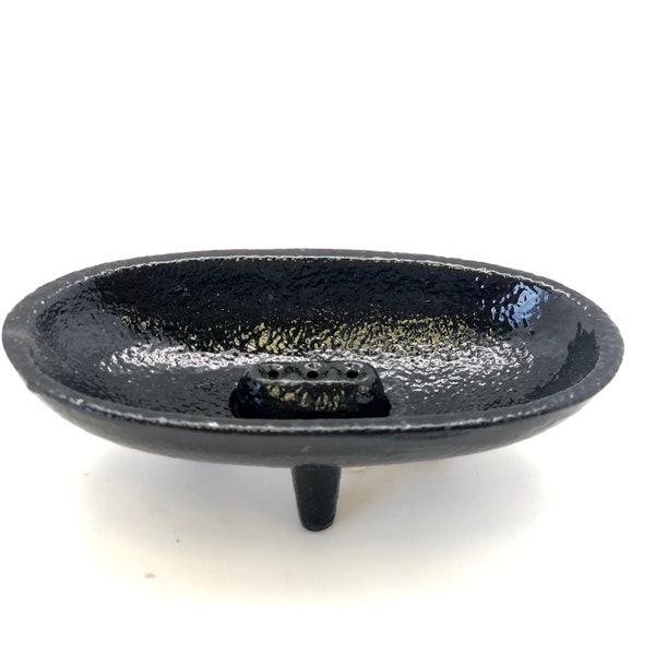 Black Cast Iron Incense Burner -  Pot -  Iron Holder for Incense - Incense Cone Burner - Charcoal Burner - Iron Incense Stick Holder