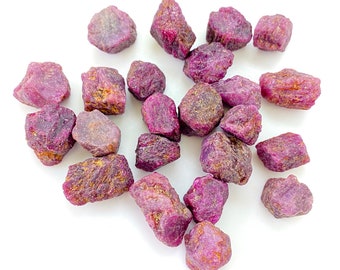 Raw Ruby Crystal (1g to 55g) - Grade AAA - Natural Ruby Stone - Rough Ruby Gemstone - Raw Rubies - Raw Pink - Red Ruby from India