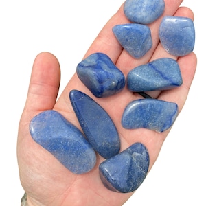 Blue Aventurine Tumbled Stone - Multiple Sizes Available - Tumbled Blue Aventurine Crystal - Polished Blue Aventurine - Blue Healing Crystal