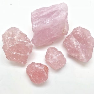 Raw Rose Quartz Crystal 0.5 7 Grade A Rose Quartz Stone Raw Pink Quartz Crystal Rough Rose Quartz Healing Crystal for Heart Chakra image 3