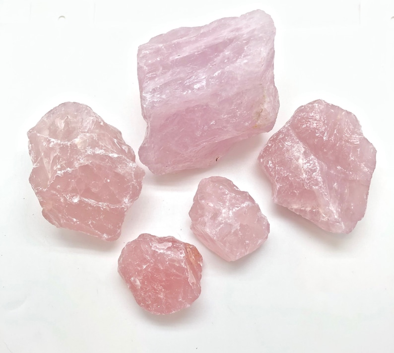 Raw Rose Quartz Crystal 0.5 7 Grade A Rose Quartz Stone Raw Pink Quartz Crystal Rough Rose Quartz Healing Crystal for Heart Chakra image 3