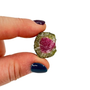 Raw Watermelon Tourmaline Crystal - Natural Watermelon Crystal - Green Tourmaline & Pink Tourmaline - Raw Tourmaline - Colorful Tourmaline