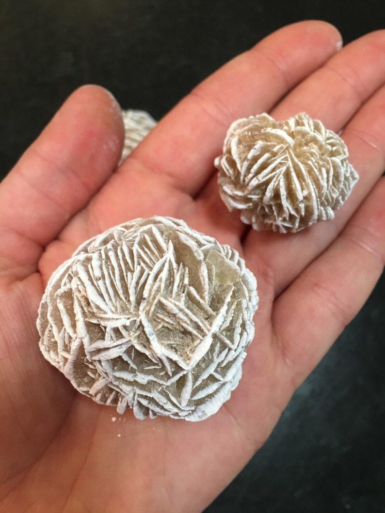Raw Desert Rose Selenite - Selenite Rose Cluster - Natural Selenite Crystal - Crystals & Stones - Rough Gypsum Desert Rose Cluster image 11