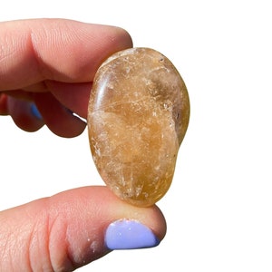 Natural Citrine Tumbled Crystal - Dark Color - Grade B - Multiple Sizes Available - Tumbled Natural Citrine Stone - Yellow Polished Gemstone