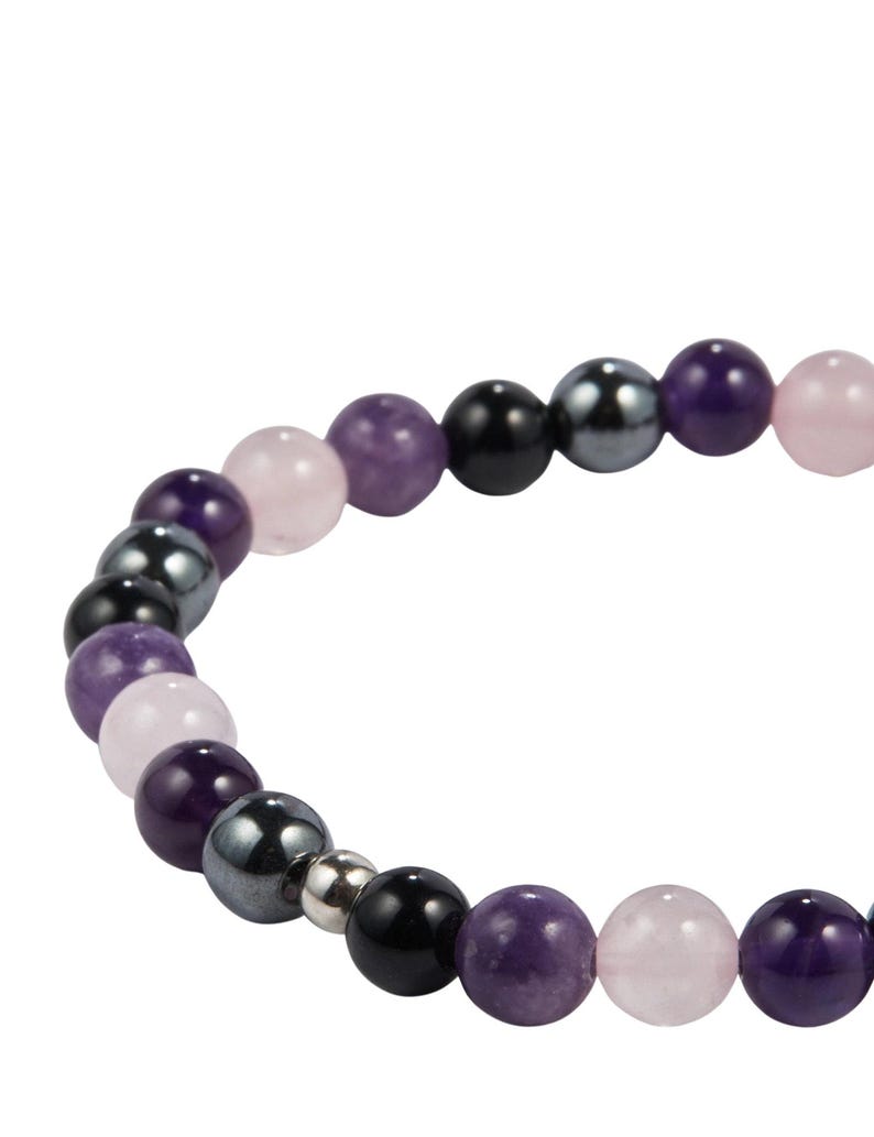 Empath Protection Bracelet - Elastic Bracelet - Empath Support Bracelet - Empath Protection Crystals - Crystal Bracelet for Protection image 4