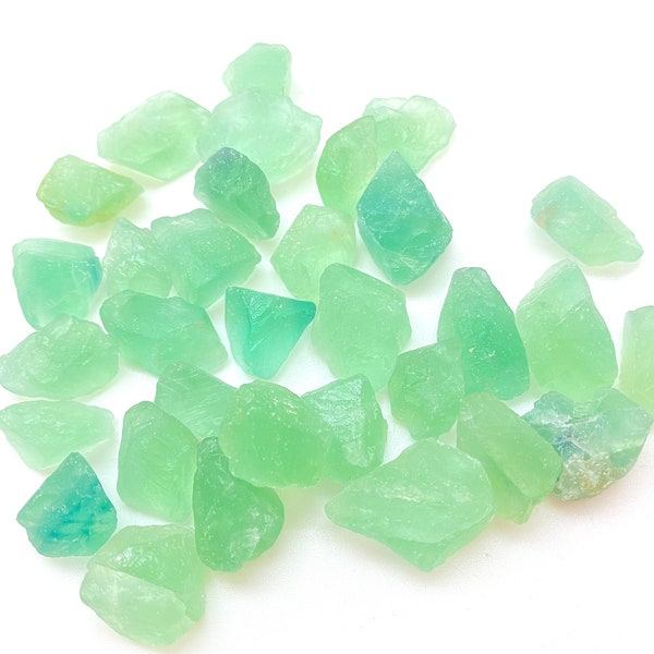 Raw Green Fluoriet Crystal (.5" - 1") - Grade A - Green Fluoriet Healing Crystal - Ruwe groene fluoriet - Ruwe fluorietsteen