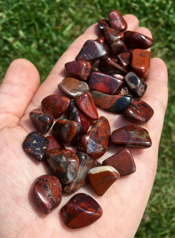 Tumbled Brecciated Red Jasper - Brecciated Red Jasper Tumbled Stone
