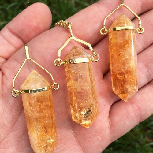 Citrine Pendant Citrine Crystal Citrine 