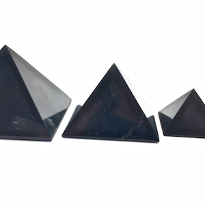 Shungite Pyramid 4 Sizes Available Shungite for EMF Protection Shungite Pyramid from Karelia, Russia image 7