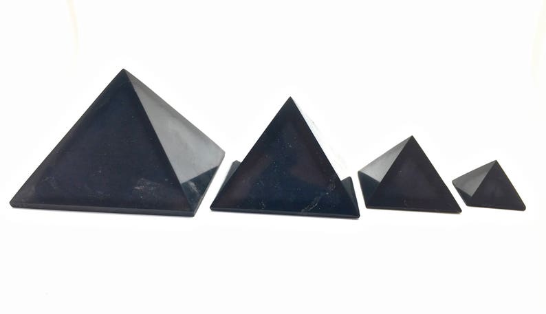 Shungite Pyramid 4 Sizes Available Shungite for EMF Protection Shungite Pyramid from Karelia, Russia image 7