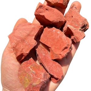 Raw Red Jasper Stone (0.5&quot; - 2&quot;) Crystals & Stones - Red Jasper Crystal - Brecciated Jasper - Rough Red Jasper - Natural Red Jasper