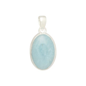 Aquamarine Crystal Pendant Sterling silver pendant - aquamarine stone pendant - aquamarine jewelry - natural aquamarine pendant 1106