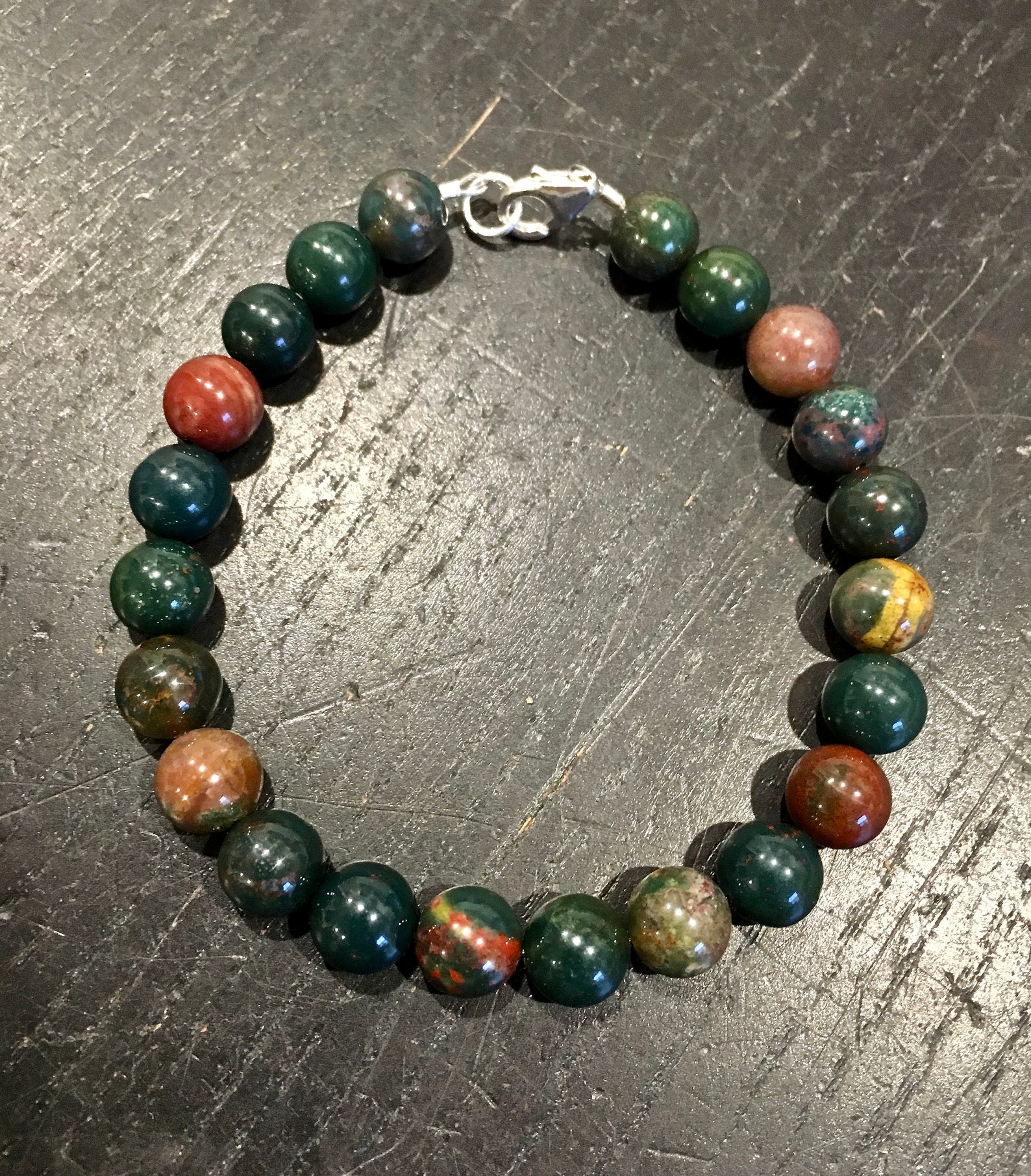 Bloodstone Bloodstone Bracelet Healing Crystal Bracelet Etsy