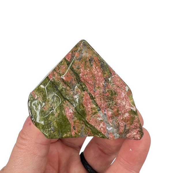 Unakite Point Stone (1.5" - 2.5") Unakite Stone Point - Top Polished Unakite Crystal Point - Standing Unakite Point - Unakite Jasper Crystal