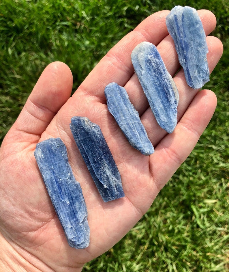 Blue Kyanite (1" - 7") - Raw Blue Kyanite Stone - Blue Kyanite Crystal - Large Blue Kyanite - Rough Blue Kyanite Blade - Raw Kyanite Blade image 4