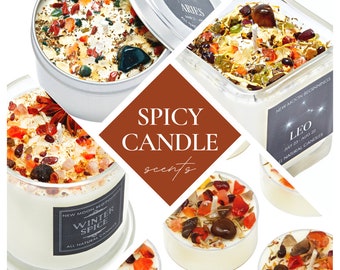 Spicy Candles - Spice Scented Candle - Fragrant Soy Candle - Spicy Scented Tealights - Soy Crystal Candles - Spiced Candle Gifts - Handmade!