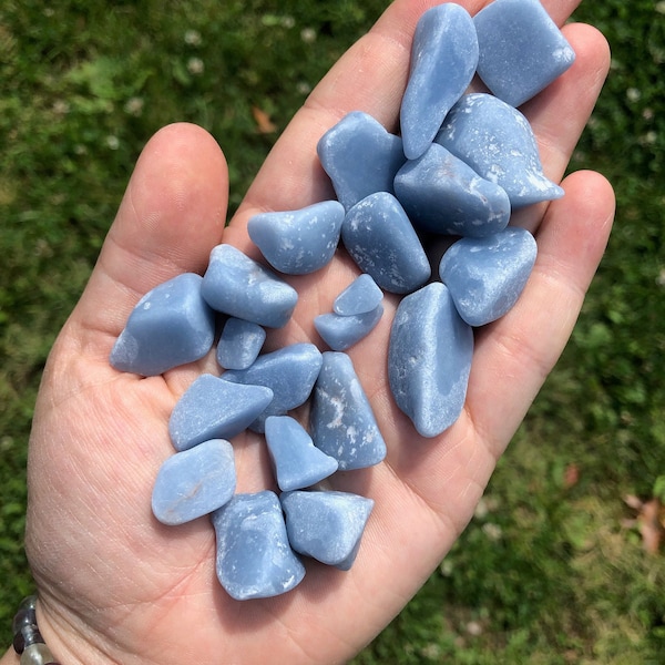 Angelite Stone (Anhydrite) from Peru - Raw Angelite Stone - Rough Angelite Crystal - Anhydrite Crystal - Anhydrite Stone - Angelite Raw