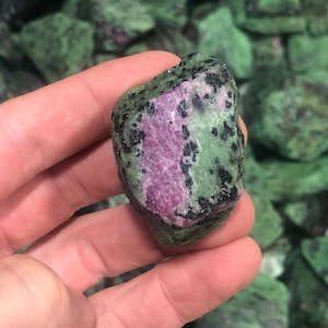 Raw Ruby Zoisite (1&quot; - 3&quot;) Raw Ruby in Zoisite - Anyolite - Rough Ruby Zoisite - Crystals - Raw Ruby Gemstone - Ruby in Zoisite Raw