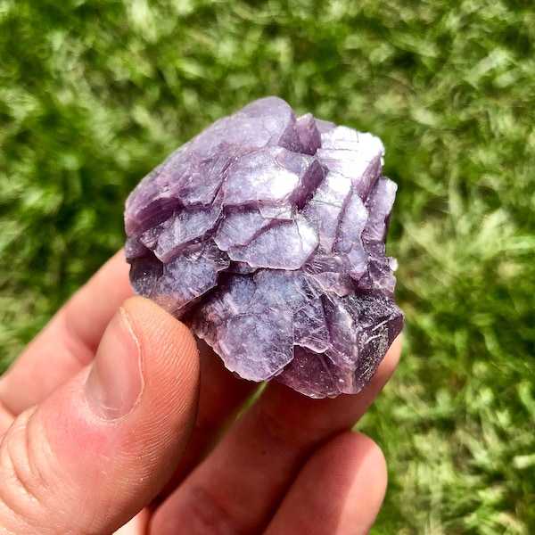 Raw Lepidolite Stone (Ex-Quality) - Raw Lepidolite Crystal Cluster - Rough Lepidolite Stone - Purple Lepidolite Healing Crystal