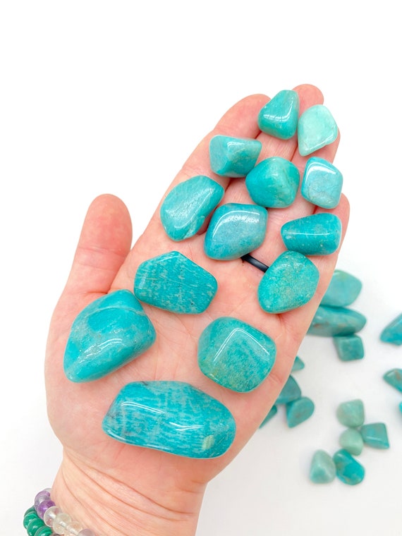 Amazonite Crystal 0 5 1 5 Tumbled Stone Etsy Amazonite Crystal 0 5 1 5 Tumbled Stone Etsy