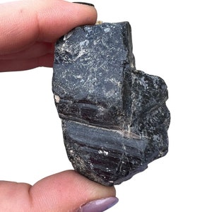 Raw Black Tourmaline Stone (0.5&quot; - 3&quot;) B Grade Black Tourmaline Crystal - Raw Black Tourmaline Chunk - Rough Black Tourmaline Stone
