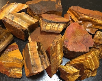 Cristal de olho de tigre bruto - Pedra de olho de tigre dourada - Cristal de olho de tigre de ouro bruto - Cristais de olho de tigre naturais da África do Sul
