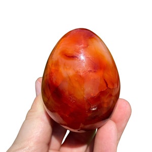 Carnelian Stone Egg (1.25&quot; - 4&quot;) Polished Carnelian Egg - Carnelian Crystal Egg - Genuine Carnelian - Sacral Chakra Egg - Carnelian Stone