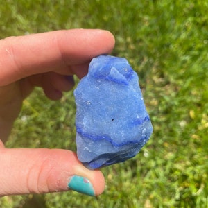 Raw Blue Aventurine Stone (1" - 2.5") - Healing Crystals and Stones - Raw Blue Aventurine Crystal - Rough Blue Aventurine Pebble