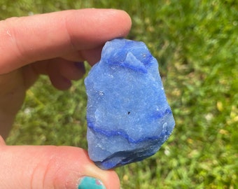 Raw Blue Aventurine Stone (1" - 2.5") - Crystals and Stones - Raw Blue Aventurine Crystal - Rough Blue Aventurine Pebble